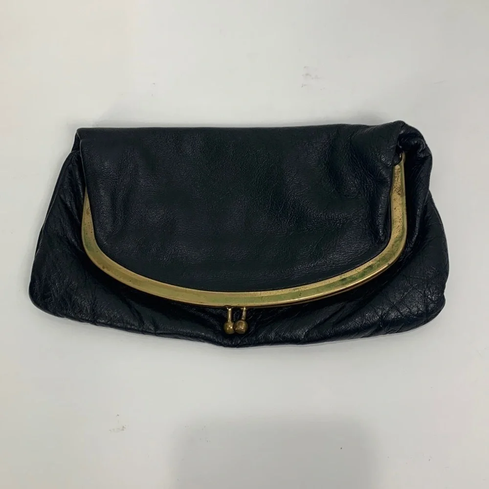 Vintage Black Kiss-Lock Clutch Wallet